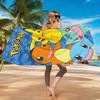 Pokemon Pikachu & Starters Beach Towel, Kids Cartoon Beach Towel, Soft Absorbent Quick-Dry Towel for Beach, Pool, Travel