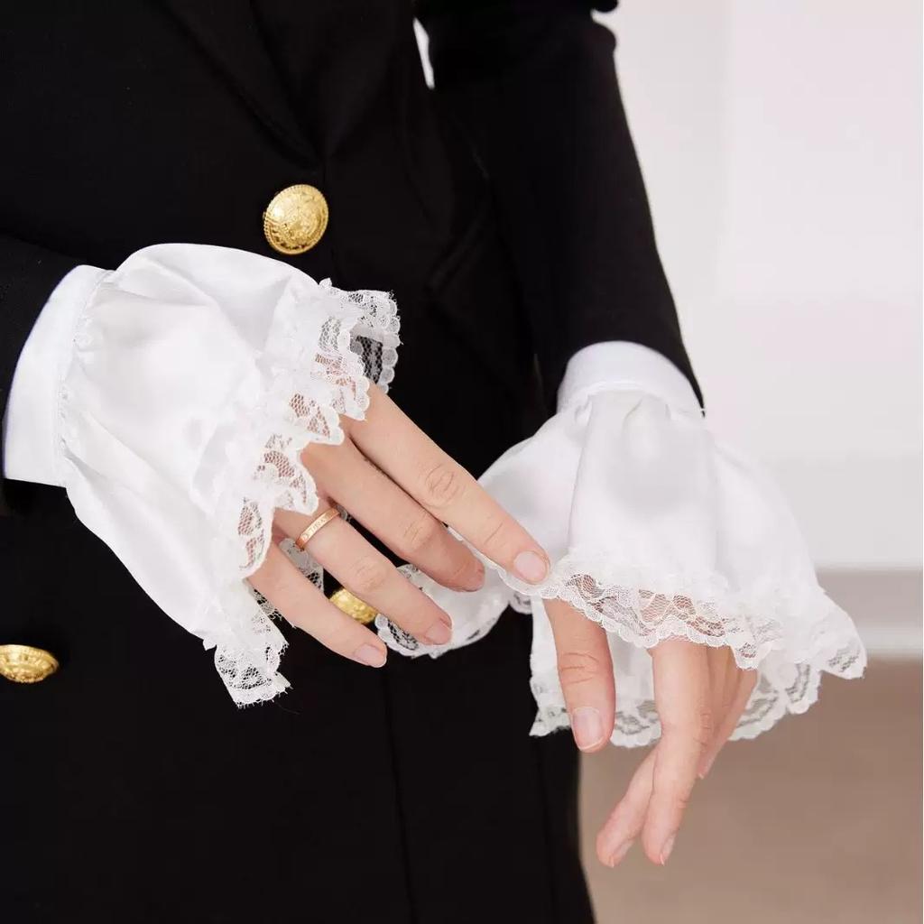 Vintage Victorian Costume Fake Collar Cosplay Accessory Detachable Shirt Collar False Blouse Top Women Clothes Accessories