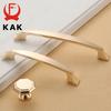 KAK 5 pieces Champagne Gold Door Handles Zinc Alloy Cabinet Handle Drawer Knobs European Wardrobe Pulls Kitchen Furniture Handle