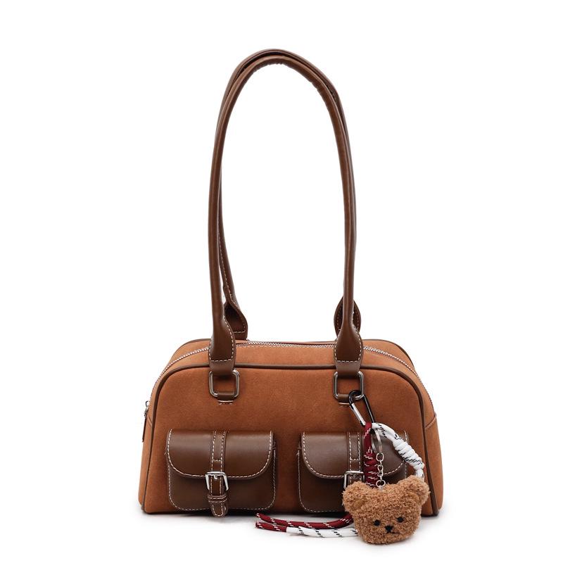 Wiosna 2025 Retro Koreański Modny Damski Dużej Pojemności Torba Tote Pod Pachę Torba Bowlingowa