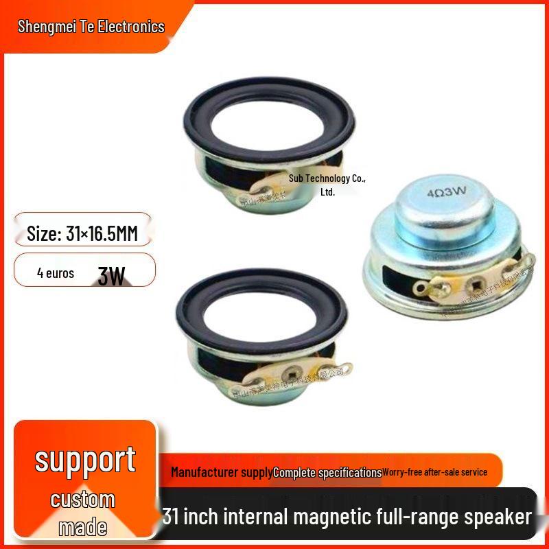 31MM Magnetic Bluetooth Speaker - 4 Ohm 3W Full-Range Small Bass Speaker