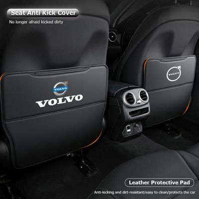Autostoel Rugleuning Anti-Kick Cover Pad Leer Beschermer Mat Voor Rdesign XC60 XC90 V90 V60 V40 EC40 EX40 S80 S60 S90 V70 XC70