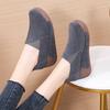 Elegant Mother Shoes Fashion Women Platform Shoes Genuine Leather Walking Loafers 5cm High Wedge Heels Shoes