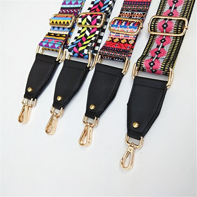 New Color Wide Shoulder Strap Bag Accessories Adjustable Strap Oblique Cross Ethnic Style Replaceable Bag Shoulder Strap