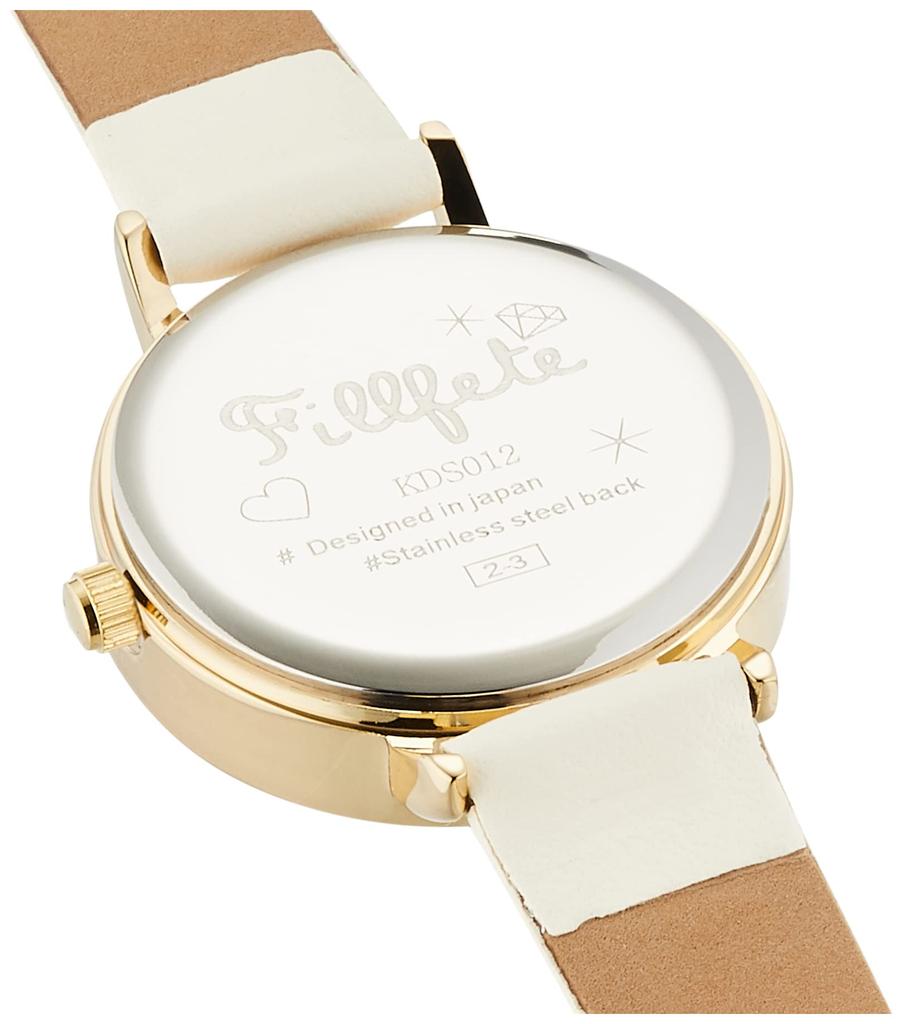 Watch Analog Shake Gold Leather Strap [Fieldwork] KDS012-1 Women's Off-White