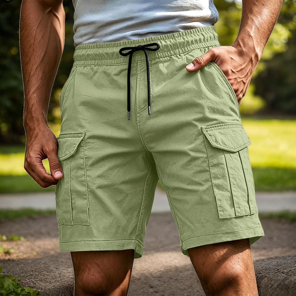 Mens Shorts Casual Lightweight Drawstring Cargo Design Mens Athletic Shorts for Outdoor and Gym Shorts Men