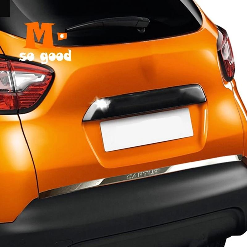 Fit For Renault Captur Stern Door Stainless Steel Back Door Trim Car Styling Accessories 2015 2016 2017 Sticker Shell