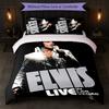 Set Copripiumino Elvis Presley 3 Pezzi 1 Copripiumino e 2 Federe Biancheria da Letto Morbida per Camera da Letto Domestica
