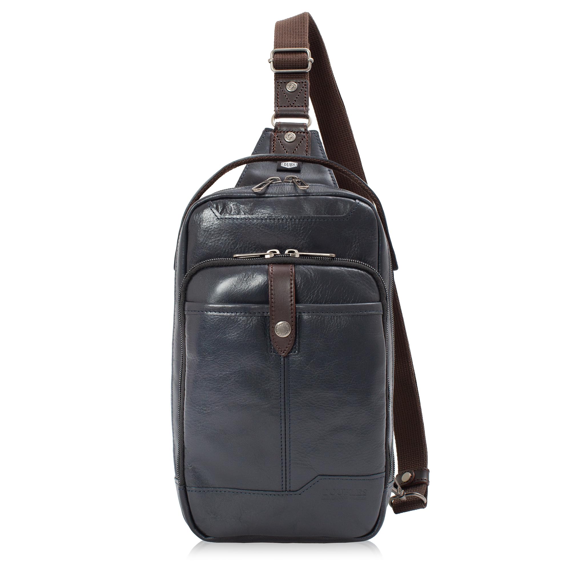 

Мужская кожаная сумка-слинг, формат A5, BKS-7041 (военно-морской флот)