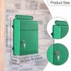 Wall Mount Mailbox Waterproof for Outside Wide Opening Safe Key with Lock Suggestion Box for Cards Letters School Outdoor Street