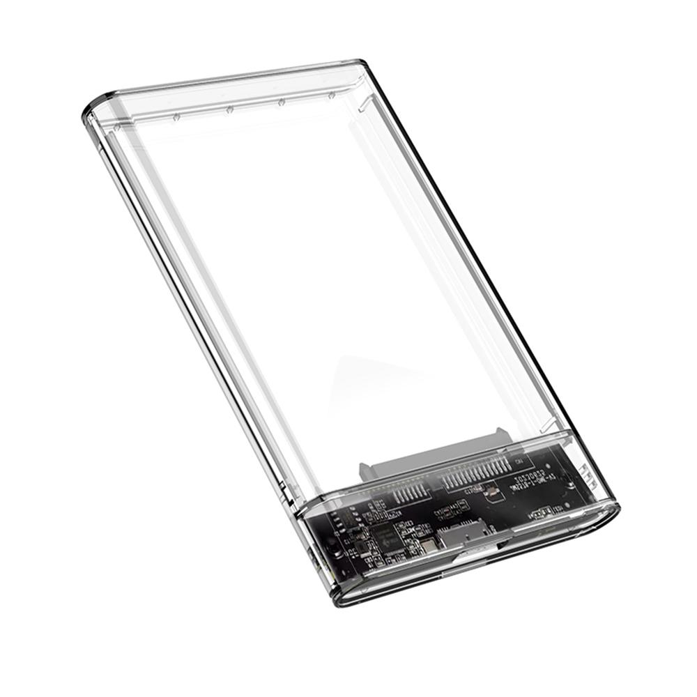 USB External HDD Case 5Gbps 2.5 Inch Transparent Hard Disk Case Hard Drive Enclosure SATA HDD SSD Storage Case for Laptop PC