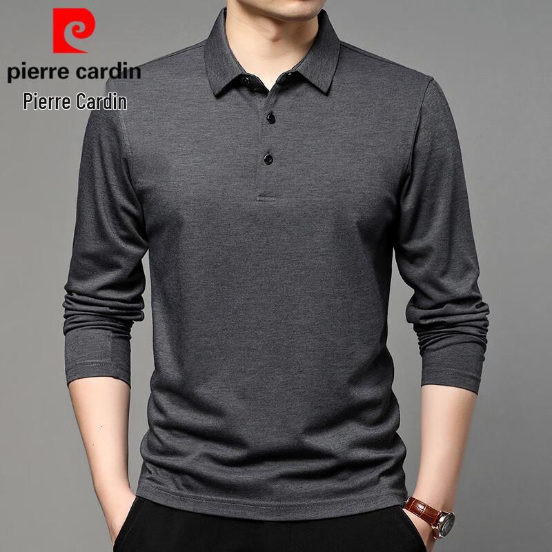 Pierre Cardin Men s Long-Sleeve Mulberry Silk Blend Polo Shirt 2XL