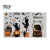 Waterproof Pumpkin Ghost Murals 4Pcs Halloween Cartoon Window Clings, Scarecrow Stickers, Festive Black Cat Wall Decor Removable Decals
