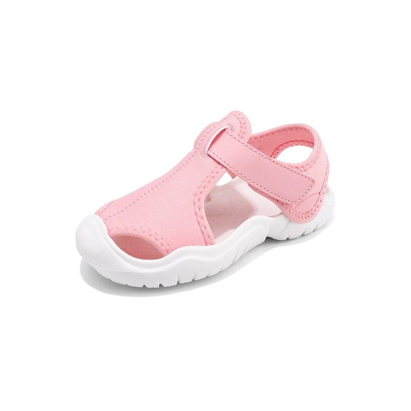 Toddler Closed-Toe Sandals Boys Girls Outdoor Shoes With Velcro Strap MD Sole Closed-Toe Toddler Sandals