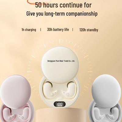 2025 New True Wireless Bone Conduction Noise-Cancelling In-Ear Headphones for Apple & Huawei – High Sound Quality for Sleeping.