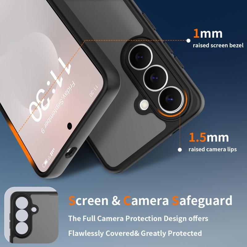 Orange S26 Skin-sensitive Phone Case S25edge Magnetic Lens Fine Hole Drop Resistance Matte 24 Protective Cover