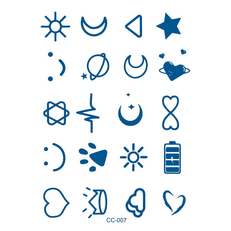 Herbal plant finger cochlear small picture juice tattoo stickers last 15 days ins wind semi-permanent