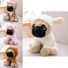 Adorable Large Plush Toys 8" Pug Dog In 7 Unique Costumes Cuddly Soft Toy