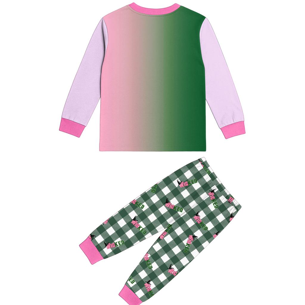 Children's Fashion Suit Skirt Round Neck Long Sleeve Top Pants