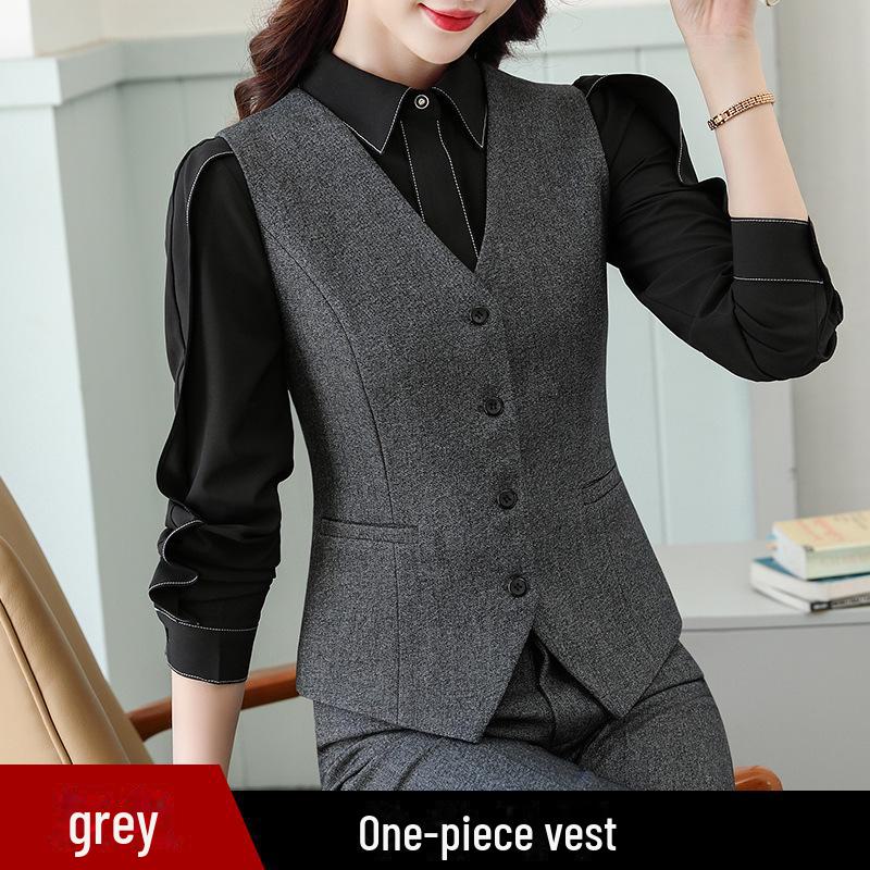 

Женский осенний профессиональный жилет для работы на стойке регистрации в отеле и в банке XXXXL