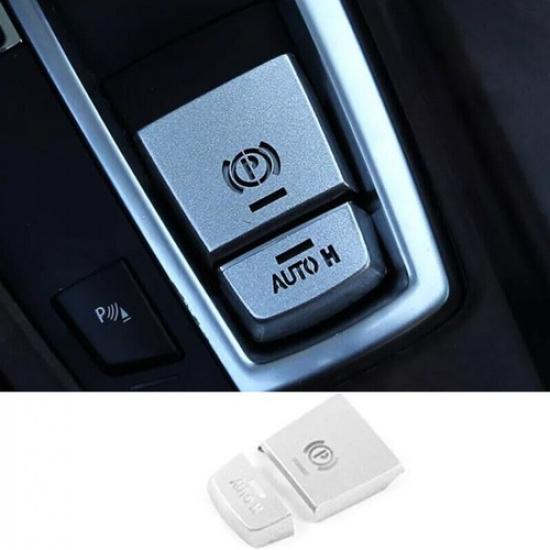 Switch Cover For BMW 7 Series 2009-2015 Car Electronic Handbrake Silver Aluminum