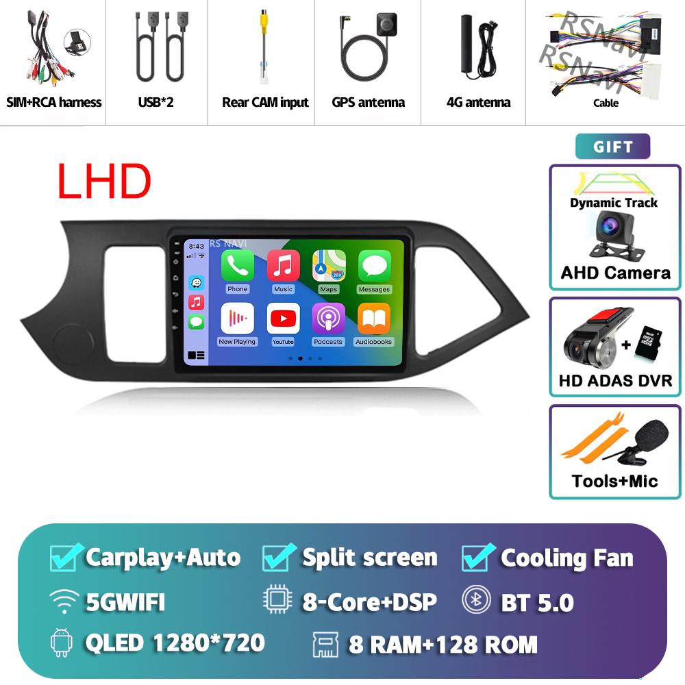 Android 14 Carplay Car Radio For Kia Morning 2 Picanto 2011 - 2017 Multimedia Video Player Navigation GPS Stereo Head Unit Auto