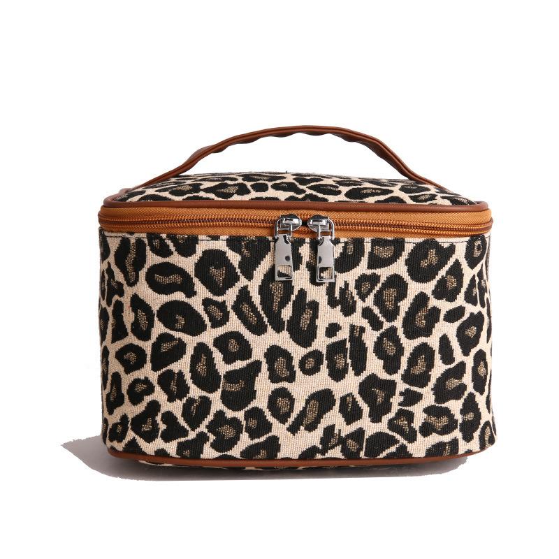 2026 New Leopard Print Cosmetic Bag Large Capacity Cosmetic Storage Bag Portable Toilet Bag