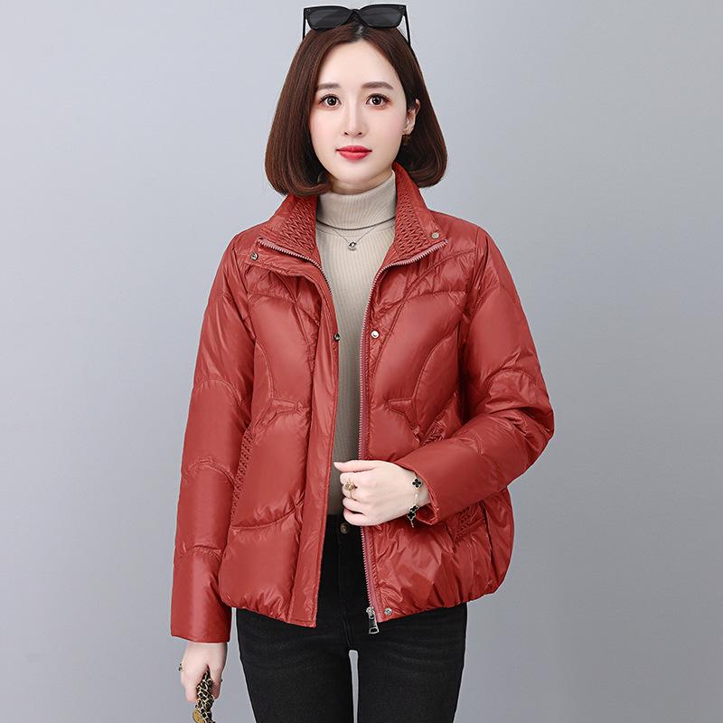 2024 Korean Style Women's Shiny Down Jacket - Winter Fashion Loose Fit, Thick Warm Coat for Mid-Aged Women