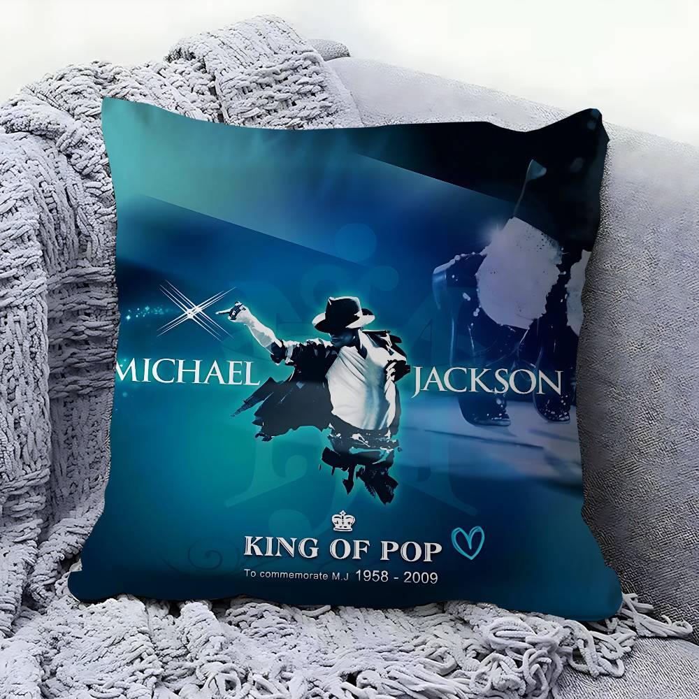 M-Michael Jackson Office Cushion Pillowcase Car Cushion Cover45X45CM Lumbar Pillowcase Sofa Pillowcover
