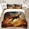 3pcs Warplane 1Cover + 2Pillowcases, PillowInserts NotIncluded, Machine Washable, All - Season Use, Suitable for Bedroom Guest Room44