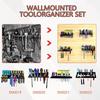 Wall-mounted Wrought Iron Tool Storage Rack for Screwdrivers, Hammers, and Pliers