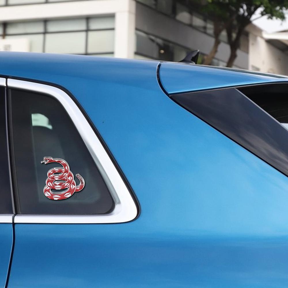 1Pc 3D Snake Badge Decal Dont Tread on Me Metal Car Sticker Gadsden Flag Auto Emblem for Automotive Truck SUV Motorcycle