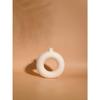 Ceramic White Donut Vase 6 & 8 Inch - Set of 2 | Decorative Donut Vase for Dried Flowers and Pampas Grass | Vases for Modern Home Decor,
