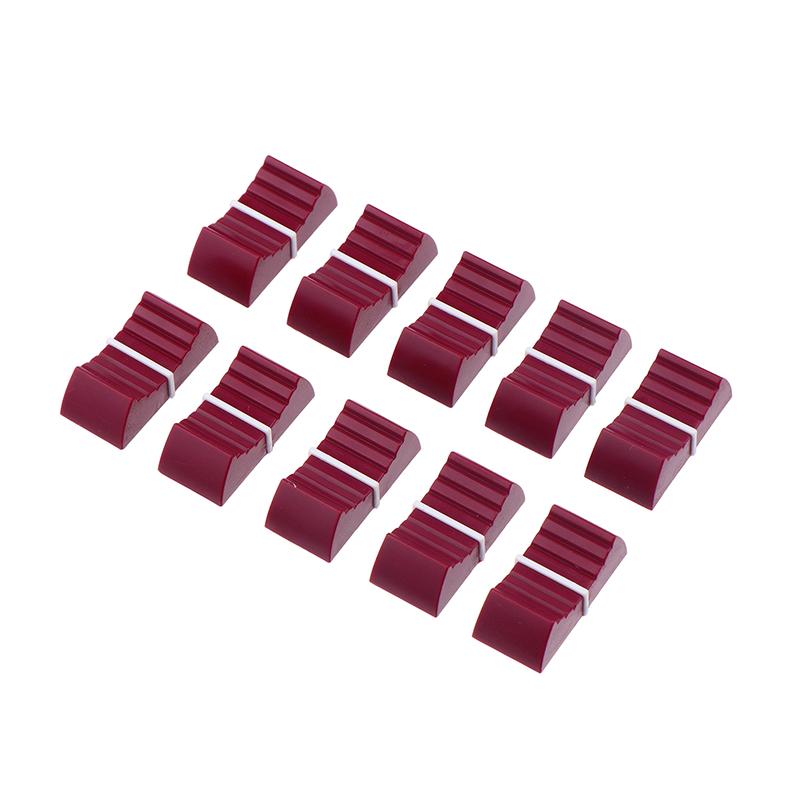 10PCS Plastic Touch Sensitive Fader Knob Caps For Mixer Desk Ribbed Slider Switch Key Caps Push Mixer Knob Cap
