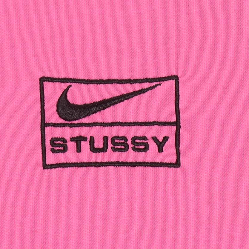 Nike X Stussy FW22 Logo Print Crew Neck Long Sleeve Sweatshirt Unisex Sweatshirt Pink DO5311-670