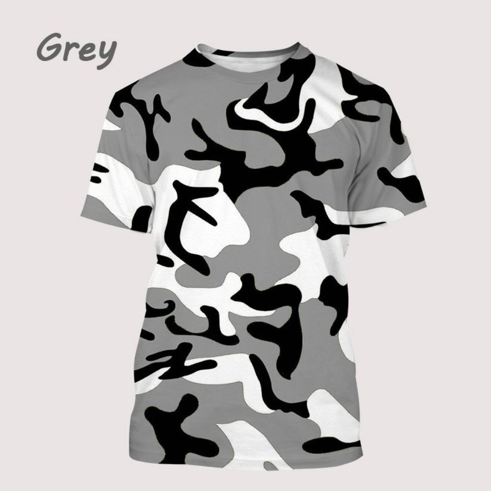 Summer Camouflage T-shirt, Unisex T-shirt, Short Sleeved Off Shoulder T-shirt, Camouflage Commander T-shirt