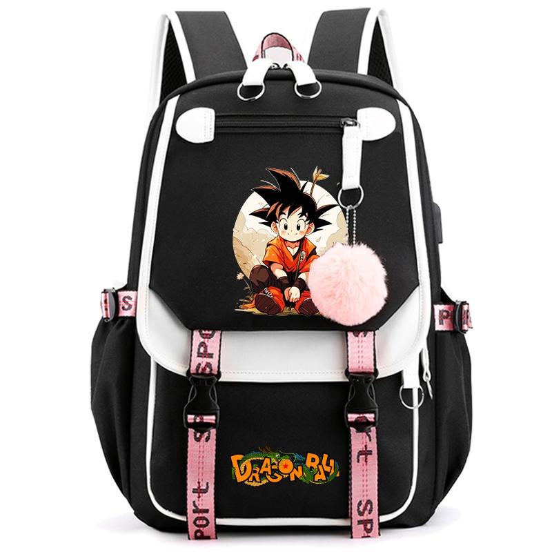 Anime Dragon Ball Backpack for Women Canvas Laptop Bag Back To Schoolbag for Teenager Girl Schoolbag Women Travel Bag Mochila