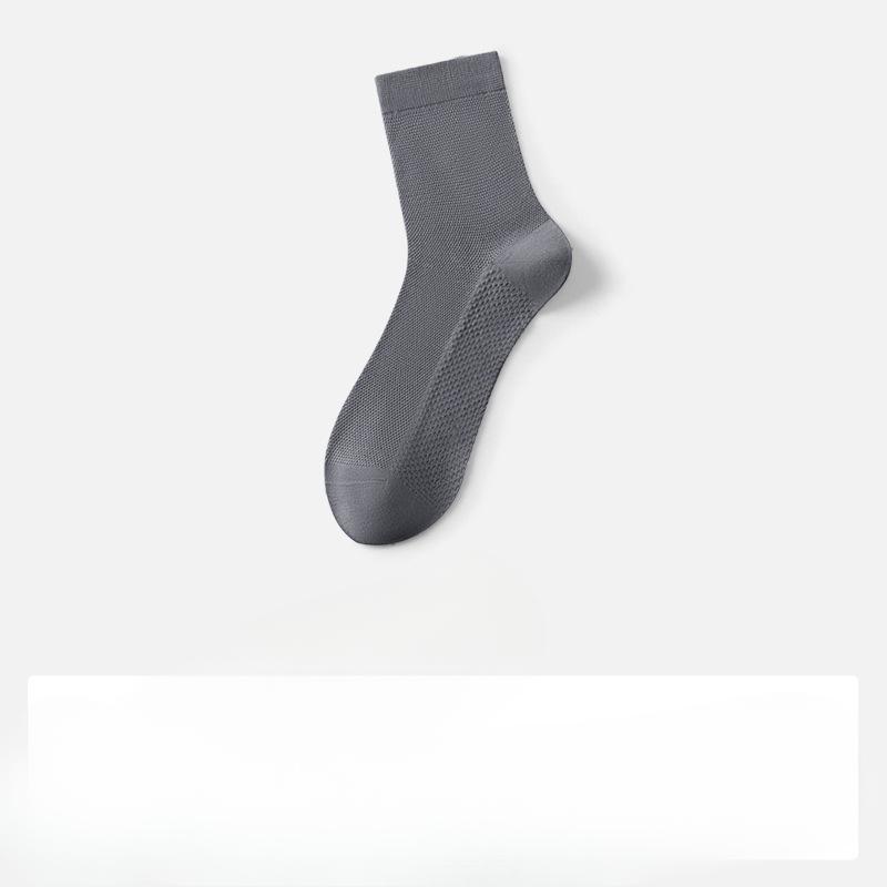 Herren Frühling und Sommer Dünn Schweißabsorbierend Deodorierend Reine Baumwolle Antibakteriell Anti-Hodennetz Netzaugen-Socken