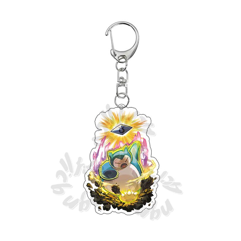 Cartoon MEW  Eevee POCKET Acrylic Keychain Students Anime Kawaii Key Ring Backpack Jewelry Charm Ornament Gifts for Friends Toy