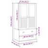 VIGO Wardrobe 90 x 55 x 170 cm Solid Pine Wood