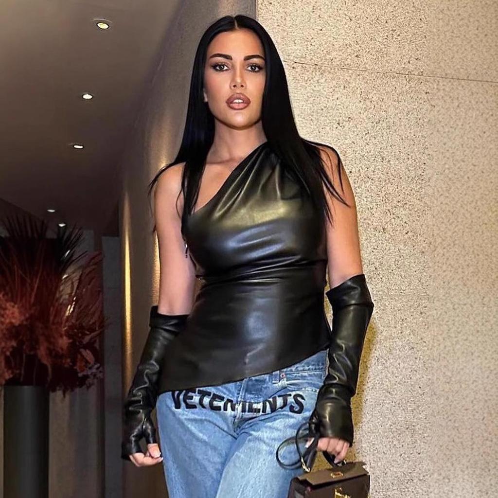 2025 Europäisches & Amerikanisches Ein-Schulter-Schlankheits-Damenoberteil - Sexy Ärmelloses Mode-Oberteil