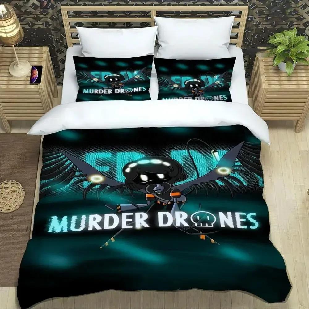Murder Drones Cartoon Printed Bedding Sets Exquisite Bed Supplies Set Duvet Cover Bed Comforter Set Bedding Luxury Birthday Gift