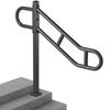 Enkele Paal Handleuning voor Buiten 1-3 Trede 40,5" Trapleuning Vloermontage