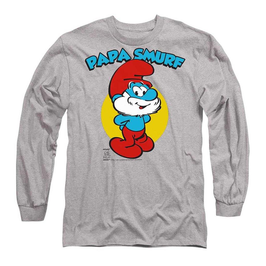 The Smurfs Mens Papa Smurf Long-Sleeved T-Shirt