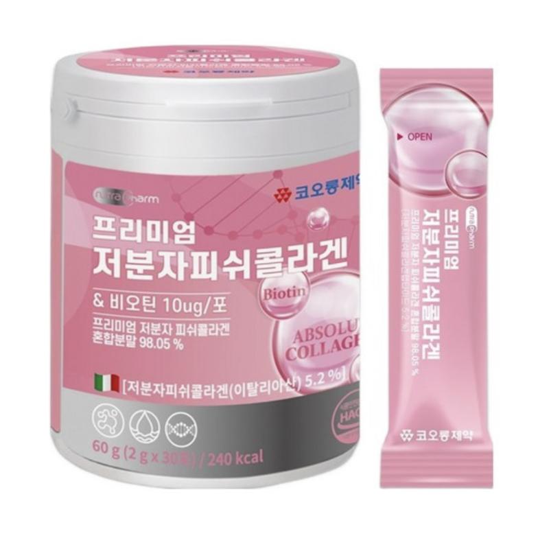 Kolon Pharm Premium Low Molecular Fish Collagen (2g X 30 Sticks / 60g)