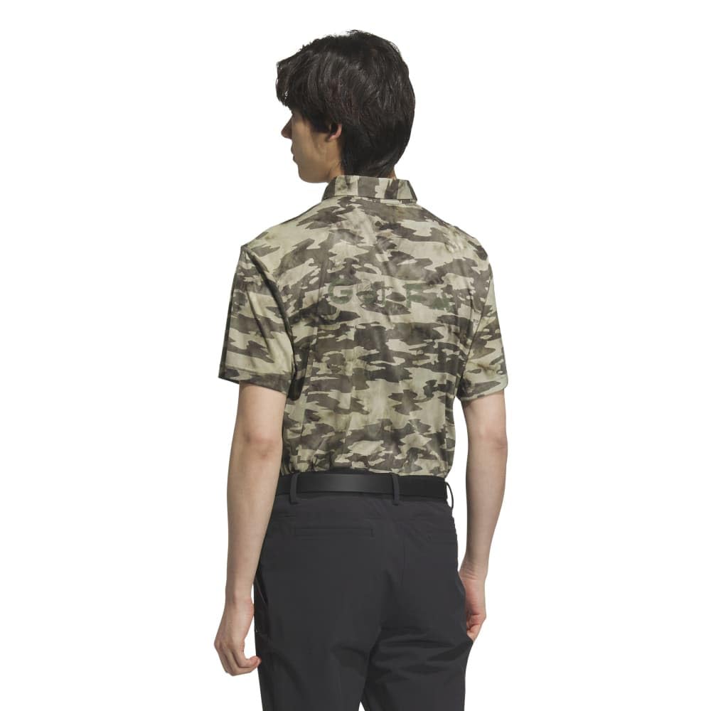 Adidas Golf Camouflage Short Sleeve Olive Strata Men's Shirt,