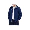 Adidas Zip-Up Hoodie Casual Sport Jacket Men Outerwear Navy-Blue IK4011