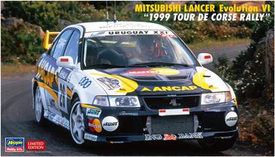 Hasegawa Mitsubishi Lancer Evolution VI 1999 Tour de Corse Rallye Plastikmodell 20608 1/24