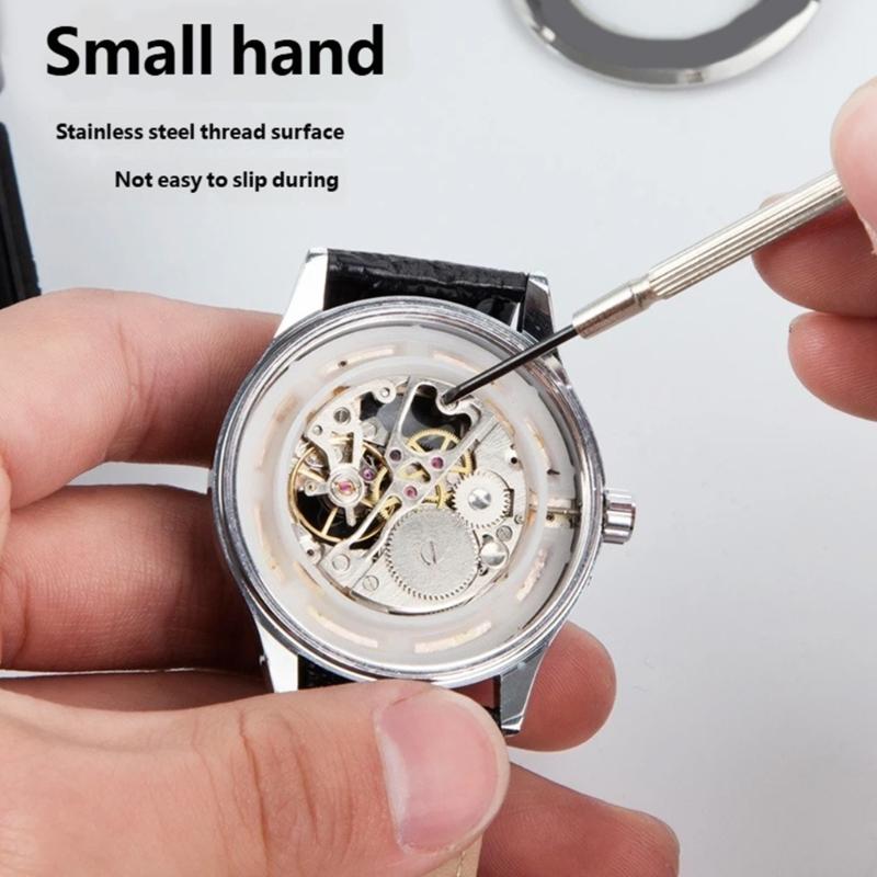 Steel Precise Screwdriver Set For Watch Repair And Electronics Maintenance Slip Resistant Design With Storage Case