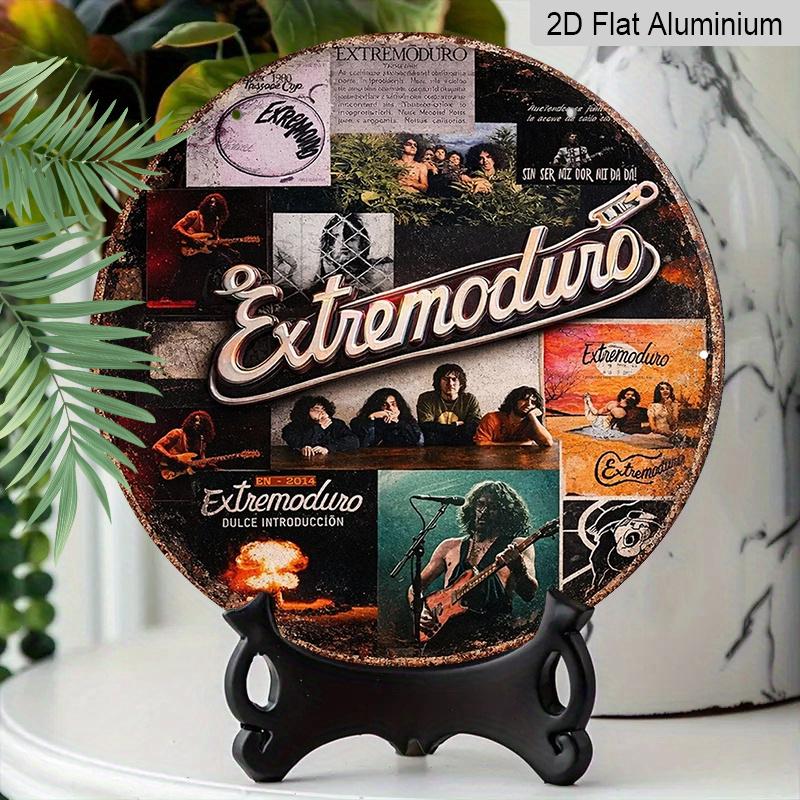 2D Flat 1pc Aluminum Decorative Piece Retro-Style Band Wall Hanging 7.87 inches × 7.87 inches Ideal for street displays, shops, bars, cafes, family